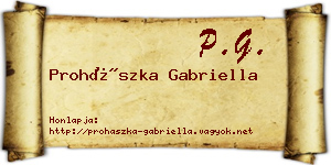 Prohászka Gabriella névjegykártya