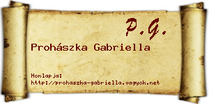 Prohászka Gabriella névjegykártya