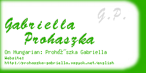 gabriella prohaszka business card